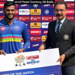 Urvil Patel Century 28 Balls